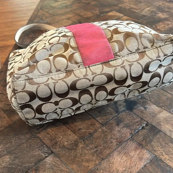 Coach Brown and Pink Signature Tote - Picture 3 of 11